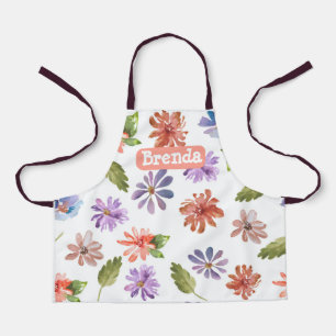 Tablier Fleurs colorées mignonnes Tout-En-Plan