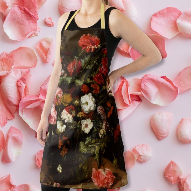 Tablier Fleurs d'art Vintages personnalisées Artiste peint (Custom Vintage Art Flowers Florist Artist Painter Apron)