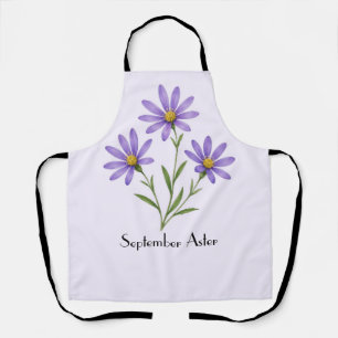 Tablier Fleurs d'aster de septembre