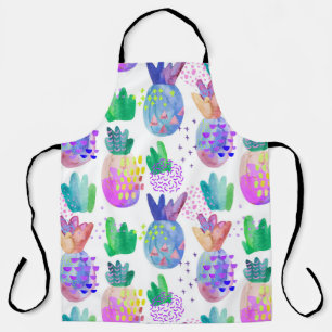 Tablier Fleurs d'automne peintes à la main, motif sans sou