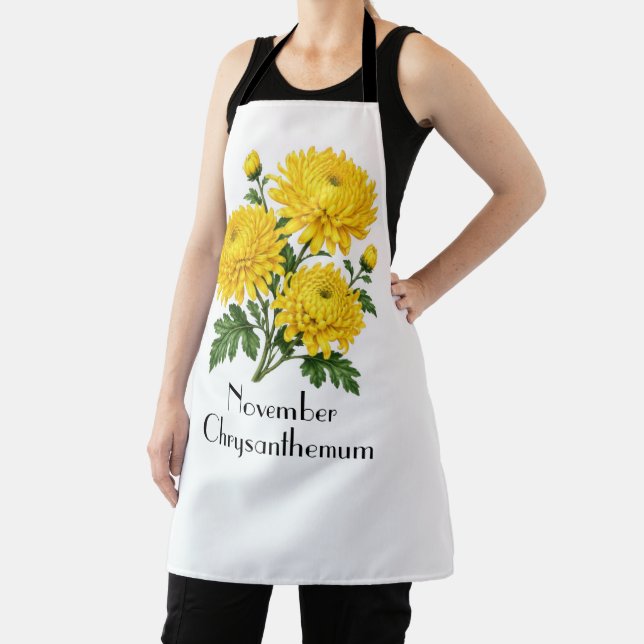 Tablier Fleurs de chrysanthème de novembre (Insitu)