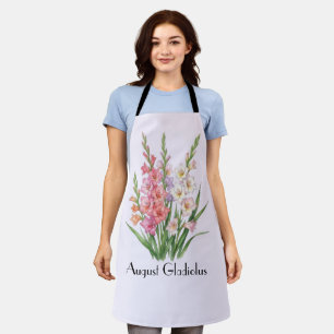 Tablier Fleurs de Glaïeul d'août