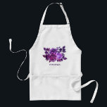 Tablier Fleurs de jardin pourpre aquarelle. Floral violet<br><div class="desc">tablier fleuri pourpre aquarelle.</div>