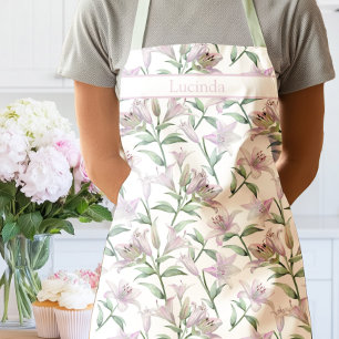 Tablier Fleurs de Lys Tigre Rose
