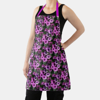 Tablier Fleurs de marguerite africaine violet Motif de la 