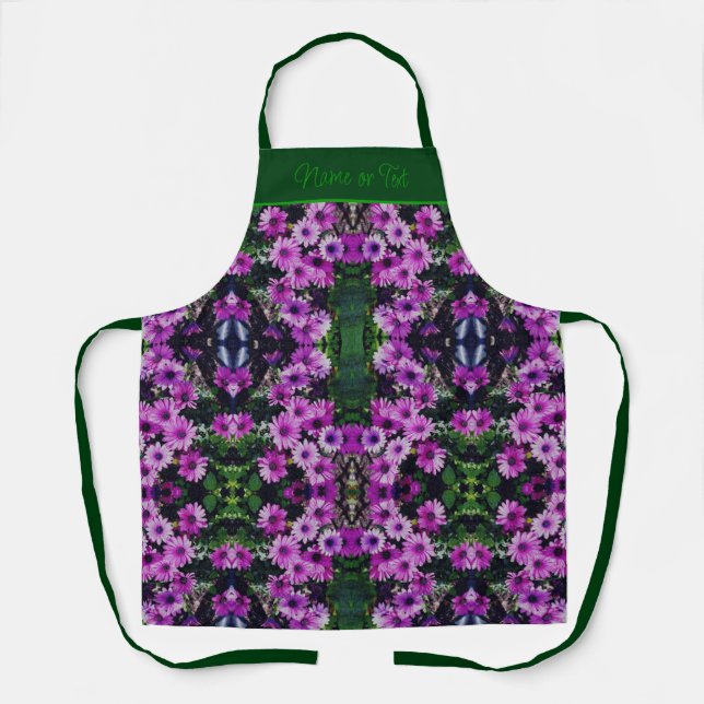 Tablier Fleurs de marguerite violet africain Abstrait Pers (Recto)