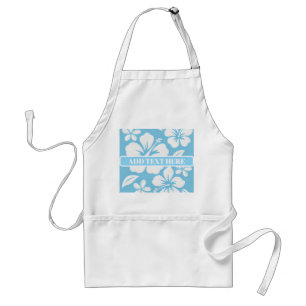Tablier Fleurs de plage bleu tropical