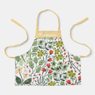 Tablier Fleurs de prairie personnalisées Enfants doux
