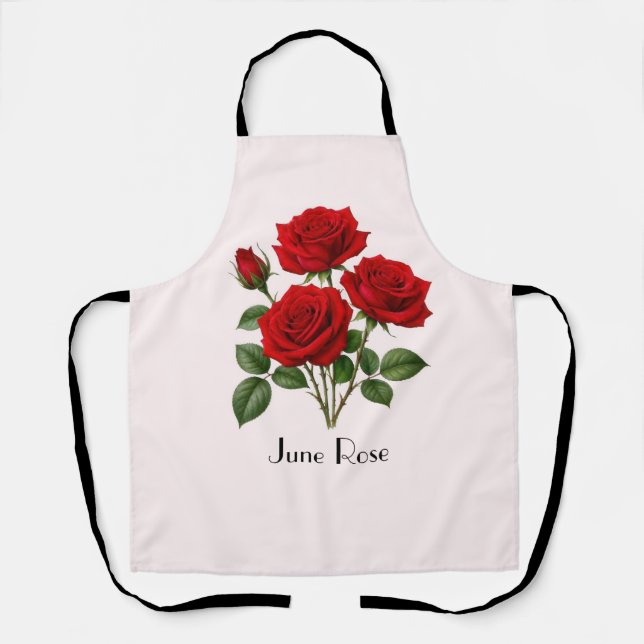 Tablier Fleurs de rose de juin  (Recto)