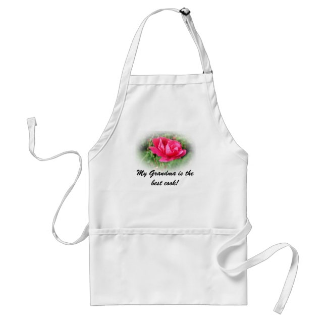 Tablier fleurs de rose rose sauvage (Devant)