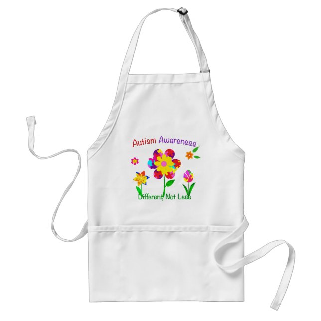 Tablier Fleurs de sensibilisations sur l'autisme (Devant)