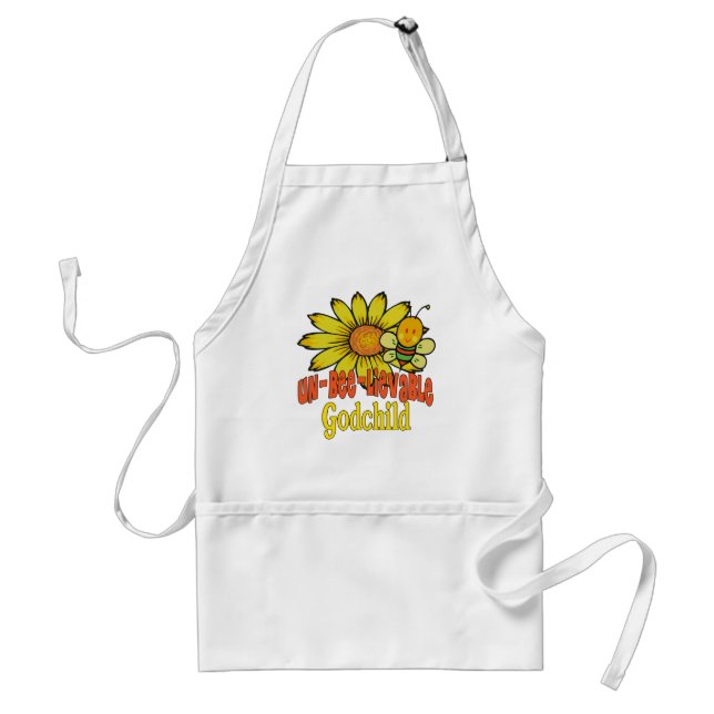 Tablier Fleurs de soleil et abeilles Godchild incroyables (Devant)