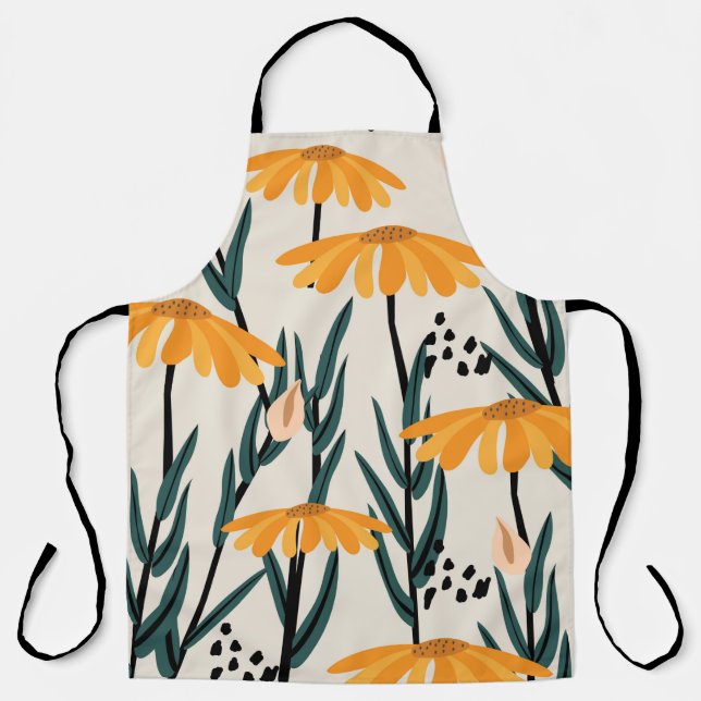 Tablier Fleurs de soleil jaunes (Recto)