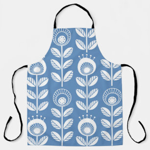 Tablier Fleurs de style folk scandinave - fleurs florales