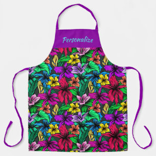 Tablier Fleurs d'Hibiscus d'Hawaii tropical Design floral