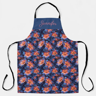 Tablier Fleurs d'Hibiscus Pourpre Floral