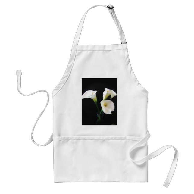 Tablier Fleurs élégantes 12 de zantedeschia (Devant)