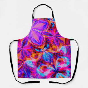 Tablier fleurs et papillons en abstrait