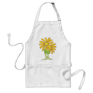 Tablier Fleurs faites sur commande de bande dessinée