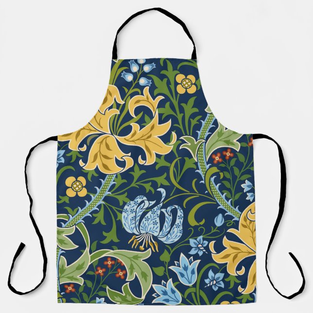 Tablier Fleurs florales : Vert foncé Vintage (Recto)