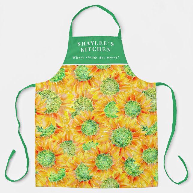 Tablier Fleurs jaunes (Recto)