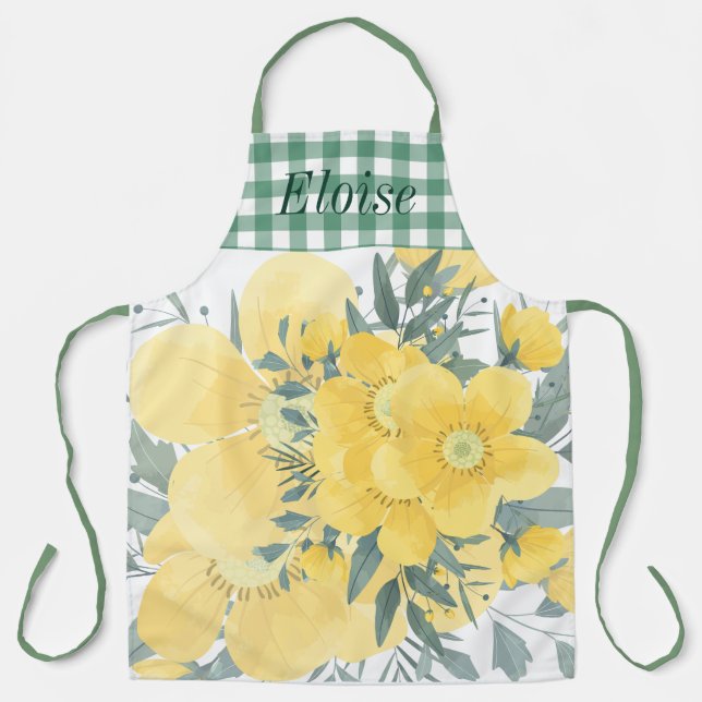 Tablier Fleurs Jaunes Sunny (Recto)