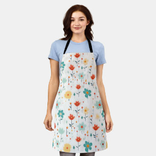 Tablier Fleurs mignonnes colorées Motif