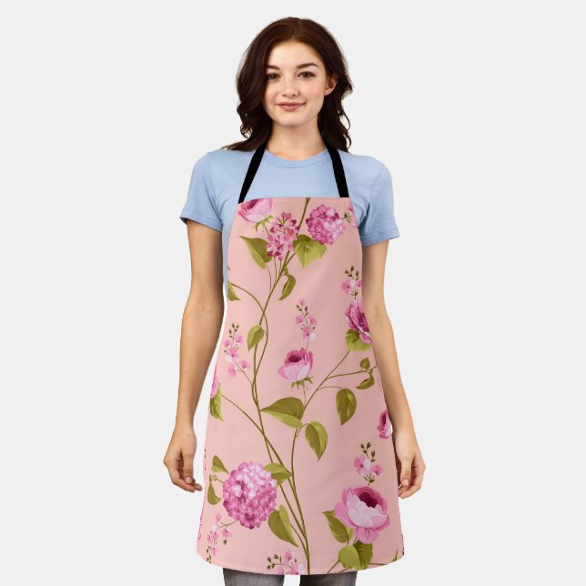 Tablier Fleurs Motif 17 (Porté)