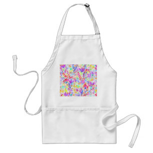 Tablier Fleurs pastel abstraites