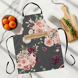Tablier Fleurs Pastel Modernes & Cadeau Personnalisé Kraft
