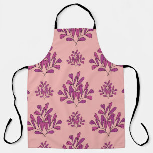Tablier Fleurs pourpres sans couture vintage répétition ar