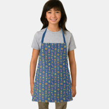 Fleurs Rétro Bleu En Patchwork Pour Enfants