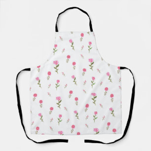 Tablier fleurs roses motif