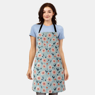 Tablier Fleurs roses Motif Floral