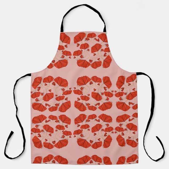 TABLIER FLEURS ROUGES (Recto)