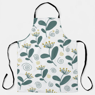 Tablier Fleurs sans coutures arrière - plan dans le style