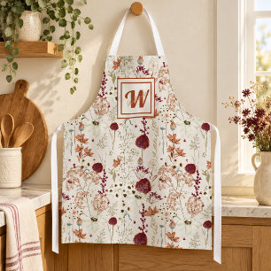 Tablier Fleurs sauvages modernes de Bourgogne   Floral boh
