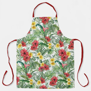 Tablier Fleurs tropicales Forme florale de la jungle