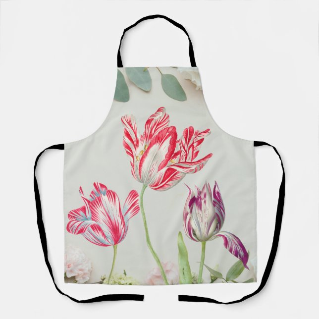 Tablier Fleurs Tulipes vintages (Recto)