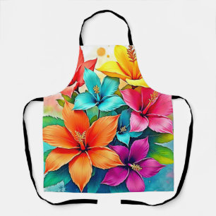 Tablier Fleurs Vibrantes : Conception Magique Florale Trop
