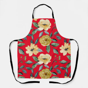 Tablier Fleurs Vintage Aquarelle Cute