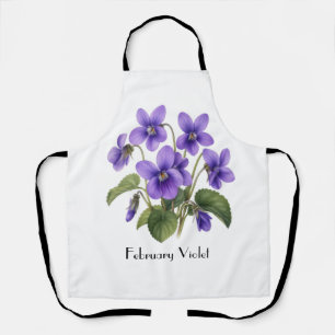 Tablier Fleurs Violettes de Février