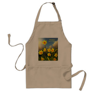 Tablier Fleuves illuminées : Les jonquilles dorées en plei