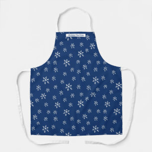 Tablier Flocon de neige bleu personnalisé