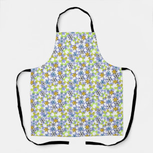 Tablier Flocons de papier découpé multicolores sur fond bl