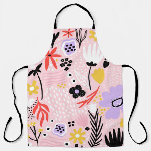 Tablier Floral Abstrait : Design Vintage créatif.