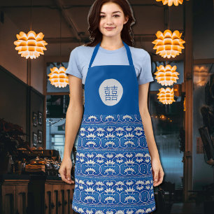 Tablier Floral chinois -double bonheur