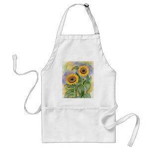 Tablier floral d'art de peinture de tournesol