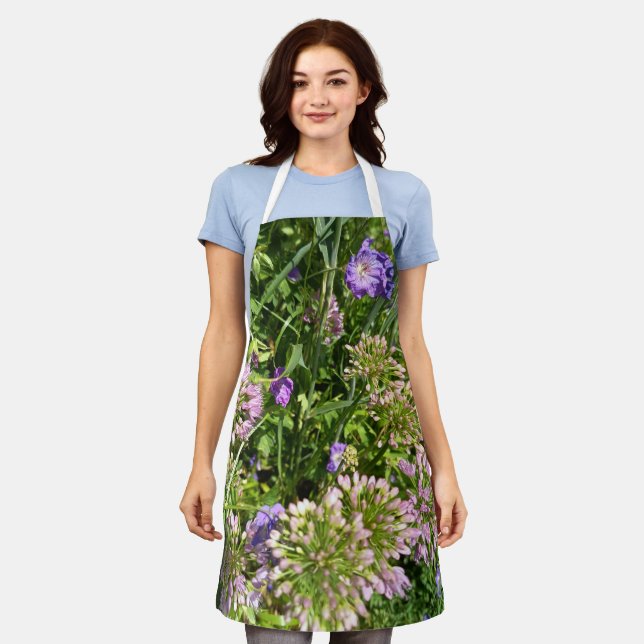 Tablier floral de prairie de fleurs sauvages viole (Porté)
