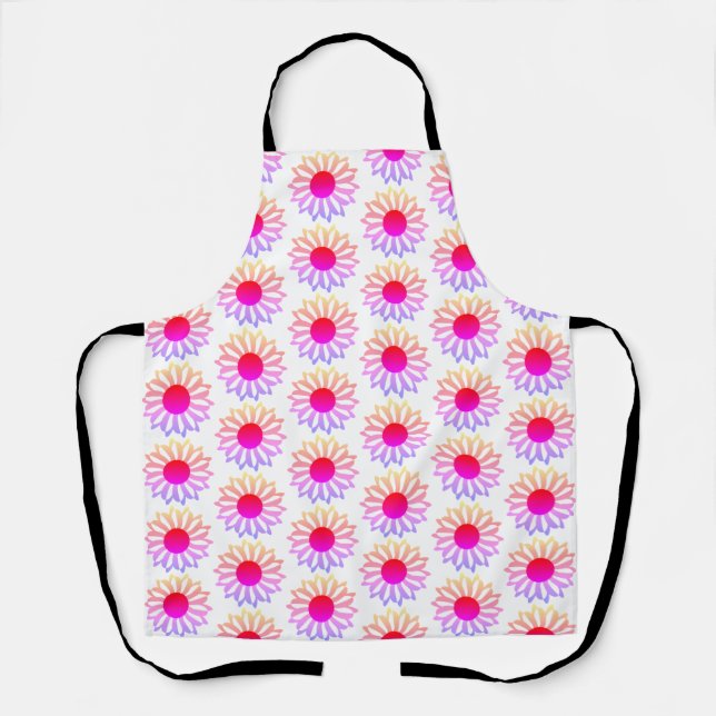 Tablier floral jaune rose vif (Recto)